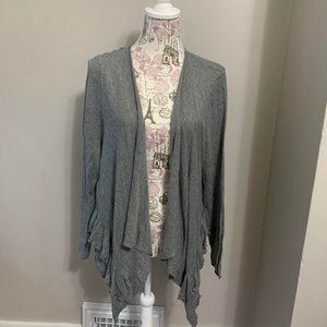 NWT Torrid Gray Cardigan Waterfall Sweater Size 2